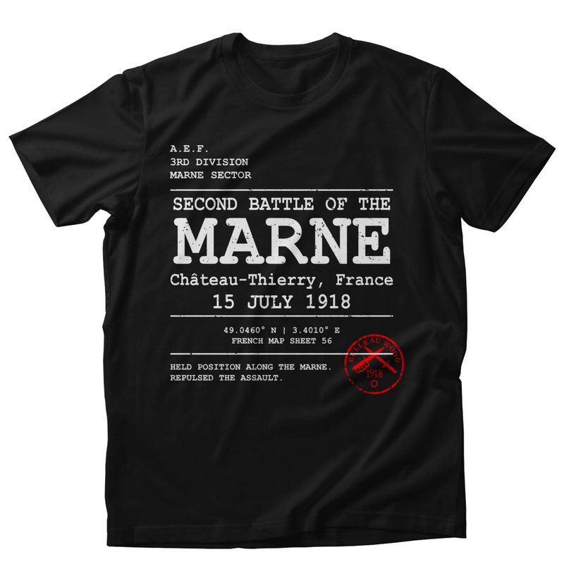 2ND BATTLE OF THE MARNE WWI | 3rd Infantry Division | Château-Thierry 1918 | AEF Sector Series Softstyle T-Shirt | ROCK OF THE MARNE