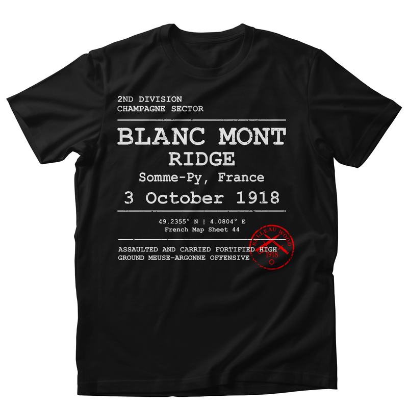 BLANC MONT RIDGE WWI | U.S. Marines | AEF Sector Series | Softstyle T-Shirt