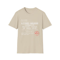 AISNE-MARNE OFFENSIVE | WWI | U.S. Marines | AEF Sector Series Softstyle T-Shirt (White)