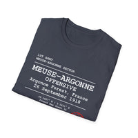 MEUSE ARGONNE OFFENSIVE | WWI | U.S. Marines | AEF Sector Series Softstyle T-Shirt (White)