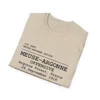 MEUSE ARGONNE OFFENSIVE | WWI | U.S. Marines | AEF Sector Series Softstyle T-Shirt