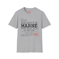 2ND BATTLE OF THE MARNE WWI | 3rd Infantry Division | Château-Thierry 1918 | AEF Sector Series Softstyle T-Shirt | ROCK OF THE MARNE