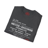 MEUSE ARGONNE OFFENSIVE | WWI | U.S. Marines | AEF Sector Series Softstyle T-Shirt (White )