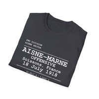 AISNE-MARNE OFFENSIVE | WWI | U.S. Marines | AEF Sector Series Softstyle T-Shirt (White)