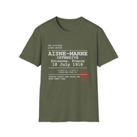 AISNE-MARNE OFFENSIVE | WWI | U.S. Marines | AEF Sector Series Softstyle T-Shirt (White)