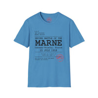 2ND BATTLE OF THE MARNE WWI | 3rd Infantry Division | Château-Thierry 1918 | AEF Sector Series Softstyle T-Shirt | ROCK OF THE MARNE