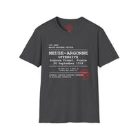 MEUSE ARGONNE OFFENSIVE | WWI | U.S. Marines | AEF Sector Series Softstyle T-Shirt (White )