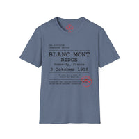 BLANC MONT RIDGE WWI | U.S. Marines | AEF Sector Series | Softstyle T-Shirt