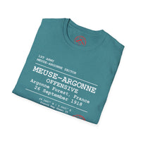 MEUSE ARGONNE OFFENSIVE | WWI | U.S. Marines | AEF Sector Series Softstyle T-Shirt (White )
