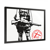 Belleau Wood 1918 Soldier Illustration Framed Poster | WWI Trench Art Print