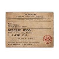 Belleau Wood A.E.F. Telegram Canvas | Wall Art |  Château-Thierry Sector – 6 June 1918