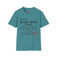 BLANC MONT RIDGE WWI | U.S. Marines | AEF Sector Series | Softstyle T-Shirt