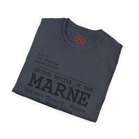 2ND BATTLE OF THE MARNE WWI | 3rd Infantry Division | Château-Thierry 1918 | AEF Sector Series Softstyle T-Shirt | ROCK OF THE MARNE