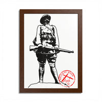 Belleau Wood 1918 Soldier Illustration Framed Poster | WWI Trench Art Print