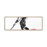 Copy of Vintage Explorer Silhouette with Red Stamp Matte Canvas Framed