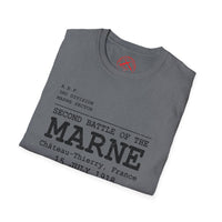 2ND BATTLE OF THE MARNE WWI | 3rd Infantry Division | Château-Thierry 1918 | AEF Sector Series Softstyle T-Shirt | ROCK OF THE MARNE