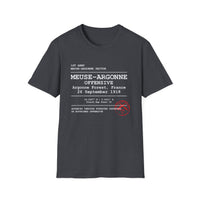MEUSE ARGONNE OFFENSIVE | WWI | U.S. Marines | AEF Sector Series Softstyle T-Shirt (White)