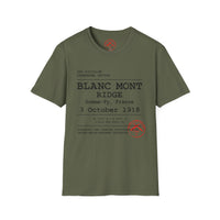 BLANC MONT RIDGE WWI | U.S. Marines | AEF Sector Series | Softstyle T-Shirt