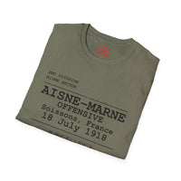 AISNE-MARNE OFFENSIVE | WWI | U.S. Marines | AEF Sector Series Softstyle T-Shirt