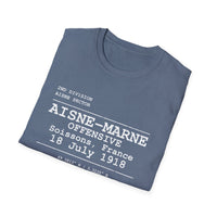 AISNE-MARNE OFFENSIVE | WWI | U.S. Marines | AEF Sector Series Softstyle T-Shirt (White)