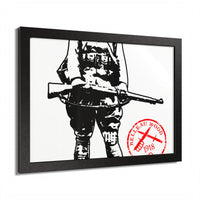 Belleau Wood 1918 Soldier Illustration Framed Poster | WWI Trench Art Print