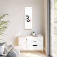 Copy of Vintage Explorer Silhouette with Red Stamp Matte Canvas Framed