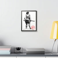 Belleau Wood 1918 Soldier Illustration Framed Poster | WWI Trench Art Print