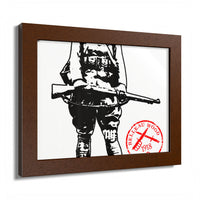 Belleau Wood 1918 Soldier Illustration Framed Poster | WWI Trench Art Print