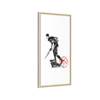 Copy of Vintage Explorer Silhouette with Red Stamp Matte Canvas Framed