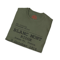 BLANC MONT RIDGE WWI | U.S. Marines | AEF Sector Series | Softstyle T-Shirt