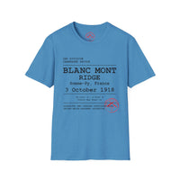 BLANC MONT RIDGE WWI | U.S. Marines | AEF Sector Series | Softstyle T-Shirt