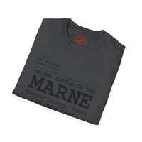 2ND BATTLE OF THE MARNE WWI | 3rd Infantry Division | Château-Thierry 1918 | AEF Sector Series Softstyle T-Shirt | ROCK OF THE MARNE