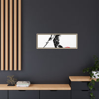 Copy of Vintage Explorer Silhouette with Red Stamp Matte Canvas Framed