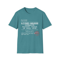 AISNE-MARNE OFFENSIVE | WWI | U.S. Marines | AEF Sector Series Softstyle T-Shirt (White)