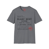 BLANC MONT RIDGE WWI | U.S. Marines | AEF Sector Series | Softstyle T-Shirt