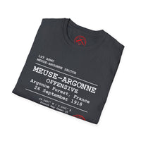 MEUSE ARGONNE OFFENSIVE | WWI | U.S. Marines | AEF Sector Series Softstyle T-Shirt (White )