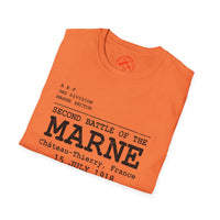 2ND BATTLE OF THE MARNE WWI | 3rd Infantry Division | Château-Thierry 1918 | AEF Sector Series Softstyle T-Shirt | ROCK OF THE MARNE