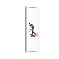 Copy of Vintage Explorer Silhouette with Red Stamp Matte Canvas Framed