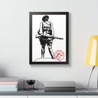Belleau Wood 1918 Soldier Illustration Framed Poster | WWI Trench Art Print