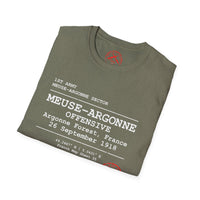 MEUSE ARGONNE OFFENSIVE | WWI | U.S. Marines | AEF Sector Series Softstyle T-Shirt (White )