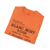 BLANC MONT RIDGE WWI | U.S. Marines | AEF Sector Series | Softstyle T-Shirt