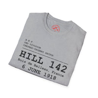 Hill 142 WWI | U.S. Marines | Château-Thierry 1918 | AEF Sector Series Softstyle T-Shirt | Bois de Belleau 6 June 1918