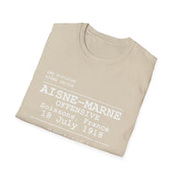 AISNE-MARNE OFFENSIVE | WWI | U.S. Marines | AEF Sector Series Softstyle T-Shirt (White)