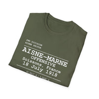 AISNE-MARNE OFFENSIVE | WWI | U.S. Marines | AEF Sector Series Softstyle T-Shirt (White)