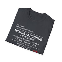 MEUSE ARGONNE OFFENSIVE | WWI | U.S. Marines | AEF Sector Series Softstyle T-Shirt (White)