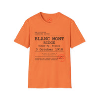 BLANC MONT RIDGE WWI | U.S. Marines | AEF Sector Series | Softstyle T-Shirt