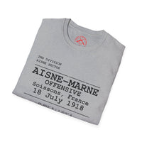 AISNE-MARNE OFFENSIVE | WWI | U.S. Marines | AEF Sector Series Softstyle T-Shirt