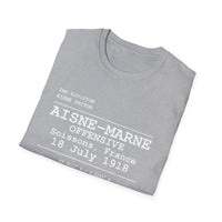 AISNE-MARNE OFFENSIVE | WWI | U.S. Marines | AEF Sector Series Softstyle T-Shirt (White)