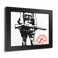 Belleau Wood 1918 Soldier Illustration Framed Poster | WWI Trench Art Print
