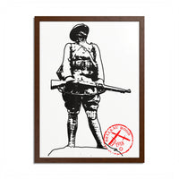 Belleau Wood 1918 Soldier Illustration Framed Poster | WWI Trench Art Print